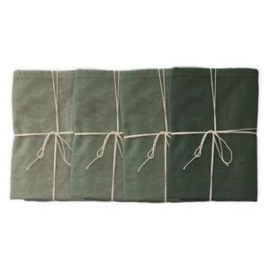 Set 4 șervețele textile Linen Couture Green, 43 x 43 cm