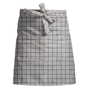 Șorț de bucătărie Linen Couture Delantal Simple Squares, gri