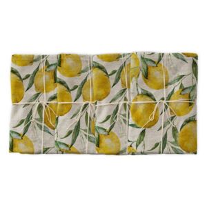 Set 4 șervețele textile Linen Couture Lemons, lățime 40 cm