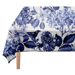 Față de masă Linen Couture Blue Birds, 140 x 200 cm