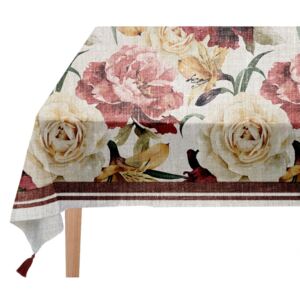 Față de masă Linen Couture Roses, 140 x 140 cm