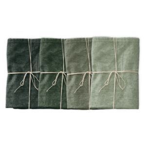 Set 4 șervețele textile Linen Couture Green Gradient, lățime 40 cm