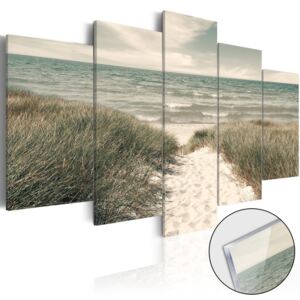 Bimago Imagine pe sticlă acrilică - Quiet Beach 100x50 cm