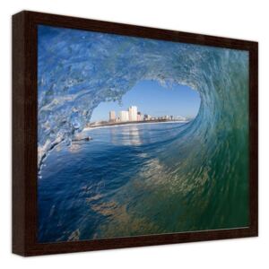 CARO Imagine în cadru - A Wave With A View Of The City 40x30 cm Maro
