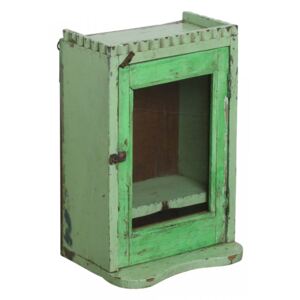 Vitrina verde din lemn si sticla pentru perete 50 cm Varima Raw Materials