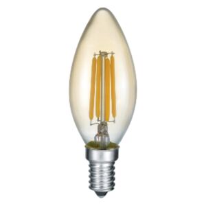 Bec LED lumanare lumina calda E14, 27W, 280 lm, auriu TRIO, Filament