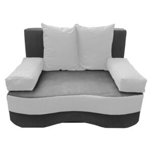 Canapea extensibilă 2 locuri, gri alb - model JUNIOR