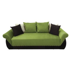 Canapea extensibilă 3 locuri, verde deschis negru - model Royal