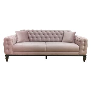 Canapea 3 locuri, roz pal - model JASMINE