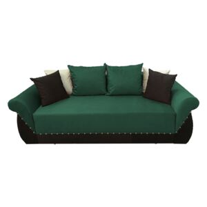 Canapea extensibilă 3 locuri, verde închis - model Royal