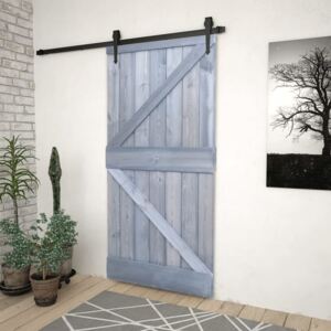 Ușă, gri, 80x210 cm, lemn masiv de pin