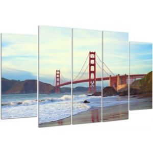 CARO Tablou pe pânză - Golden Gate Bridge 100x70 cm