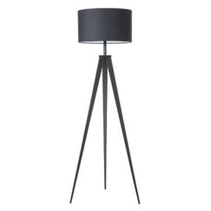 Lampadar Asmo, metal/textil, negru, 45 x 25 x 140 cm, 40w