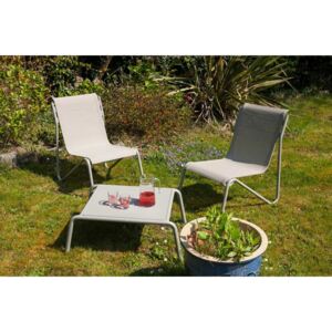 Set măsuță și 2 scaune de grădină cu structură din aluminiu Ezeis Montana