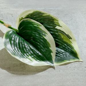 Frunze artificiale verde-crem - 36 cm