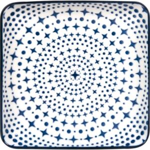 Farfurie pătrată Gusta Out Of The Blue 12, 5x12,5 cm, decor stele