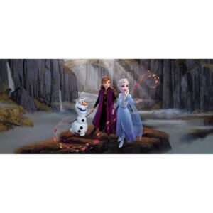 Buvu Fototapet vlies: Frozen II Anna, Elsa, Olaf (1) (panoramă) - 202x90 cm