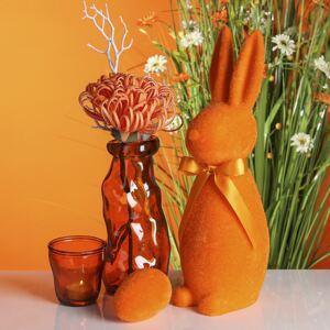 Vaza Easter, sticla reciclata, portocaliu, 10x25 cm