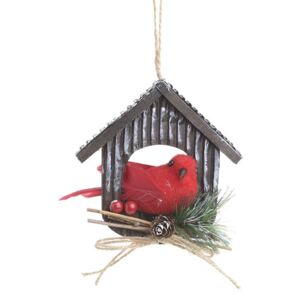 Decoratiune suspendabila Bird House Red