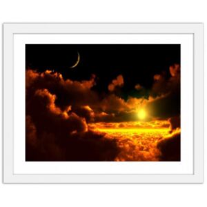 CARO Imagine în cadru - Sunset In The Clouds 40x30 cm Alb