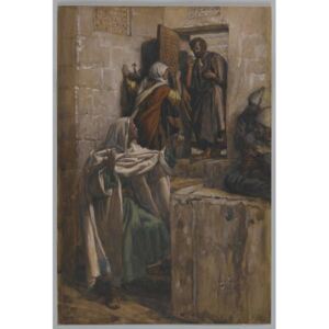 The First Denial of Saint Peter, illustration from 'The Life of Our Lord Jesus Christ', 1886-94 Reproducere, James Jacques Joseph Tissot