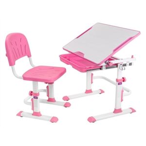 Copilăresc scris masă + scaun Cubby de lup - roz