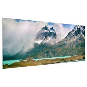 Tablou cu peisaj montan și râu (Modern tablou, K014958K12050)