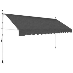 Copertină retractabilă manual, 400 cm, antracit