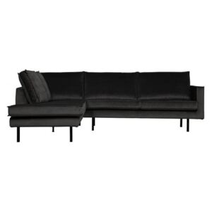 Canapea coltar pe stanga negru Rodeo Corner Sofa Anthracite