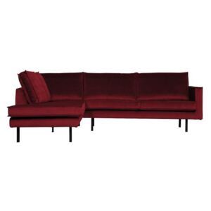 Canapea coltar pe stanga rosu Rodeo Corner Sofa Red