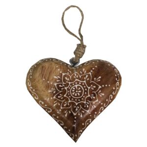 Decorațiune de lemn în formă de inimă Antic Line