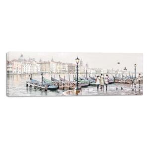 Styler Tablou pe pânză - Venetian gondola 45x140 cm