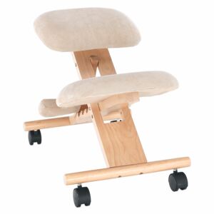 Scaun tip kneeling ergonomic, crem / fag, GROCO