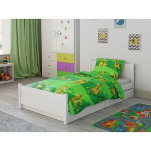 Lenjerie de pat creponată pentru pătut Girafă verde