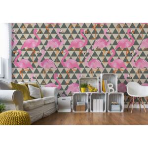 Fototapet - Modern Flamingo Pattern Vliesová tapeta - 416x290 cm