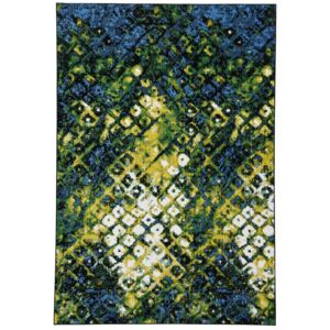 Covor Modern & Geometric Monia, Albastru/Multicolor, 80x150 cm