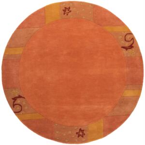 Covor Modern & Geometric Royal Ganges, Portocaliu, 150x150 cm