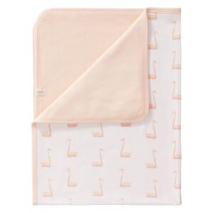 Paturica bebelusi din bumbac organic Swan peach pale 80x100 cm