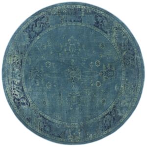 Covor Oriental & Clasic Peri, Rotund, Turcoaz/Multicolor, 182x182