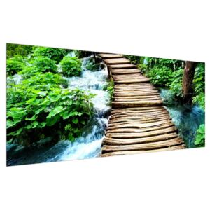 Tablou cu drum din lemn este râu (Modern tablou, K012509K12050)