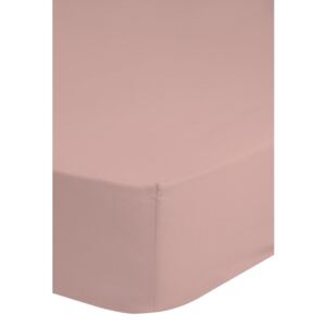 Cearșaf elastic din bumbac satinat HIP, 140 x 200 cm, roz