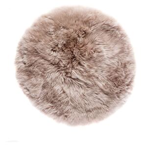 Covor rotund din blană de oaie Royal Dream Zealand, ⌀ 70 cm, bej