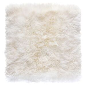 Covor pătrat din blană de oaie Royal Dream Zealand Square, 70 x 70 cm, alb