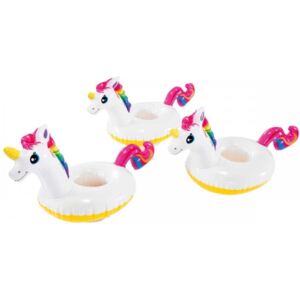 Suporturi gonflabile de piscina pentru bauturi - model unicorn Intex #alb-roz