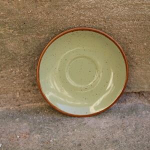 Farfurie pentru ceasca Gardena din ceramica verde 14 cm