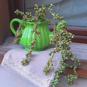 Ghiveci Ceainic din ceramica verde 13 cm