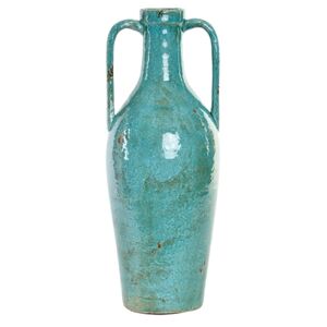 Vaza Blue din ceramica turcoaz 20x51 cm