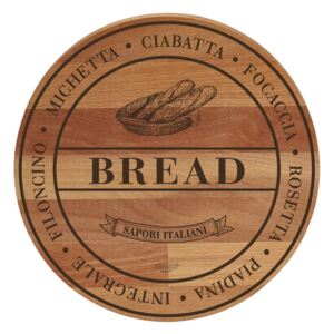 Tocător din lemn de fag Bisetti Broad Bread, ø 30 cm