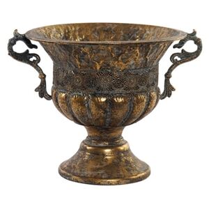 Ghiveci Artisan din metal auriu antichizat 40x33 cm