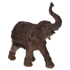 Statueta Elefant maro din polirasina 25x9x16 cm - 2 modele la alegere